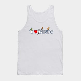 jz.birds I Love Birds Bird Animal Design Illustration Tank Top